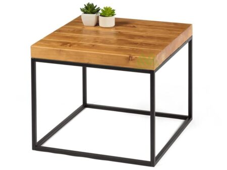 Mesa centro industrial IVETTE 60x60cm