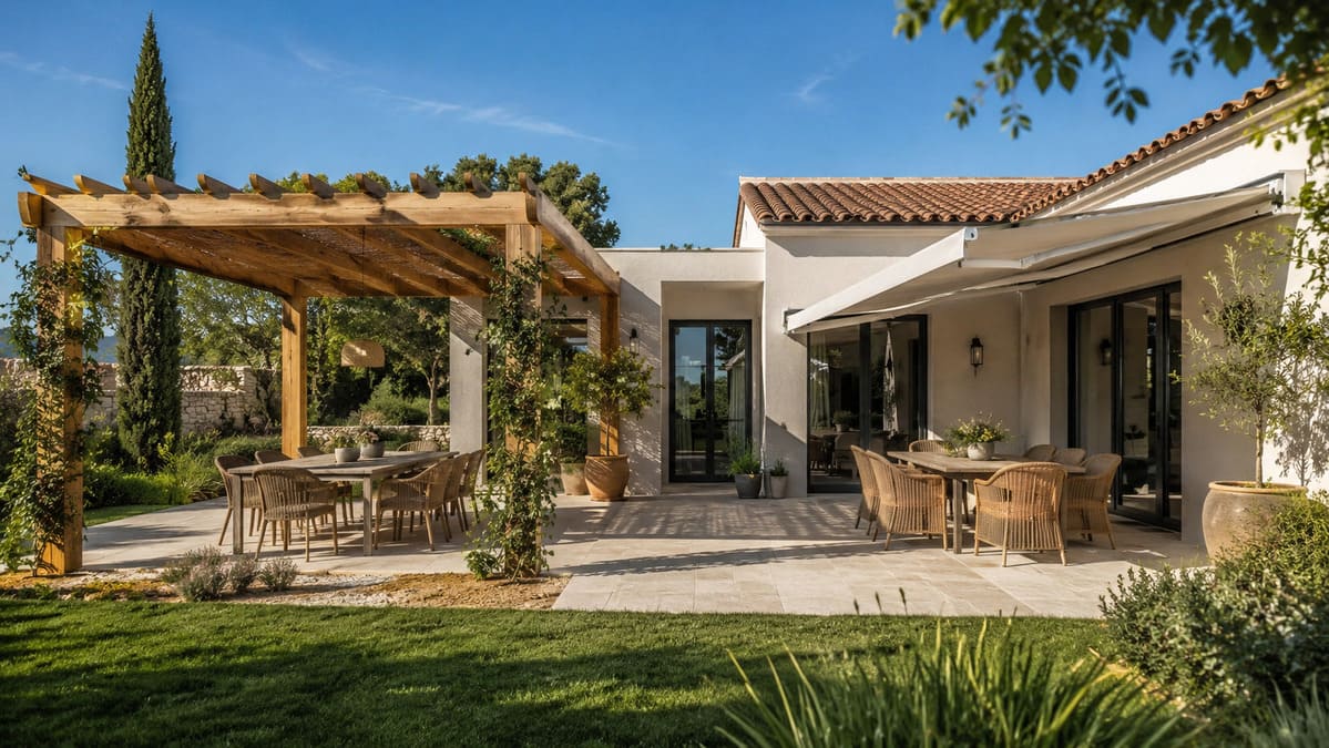 toldo o pergola de madera